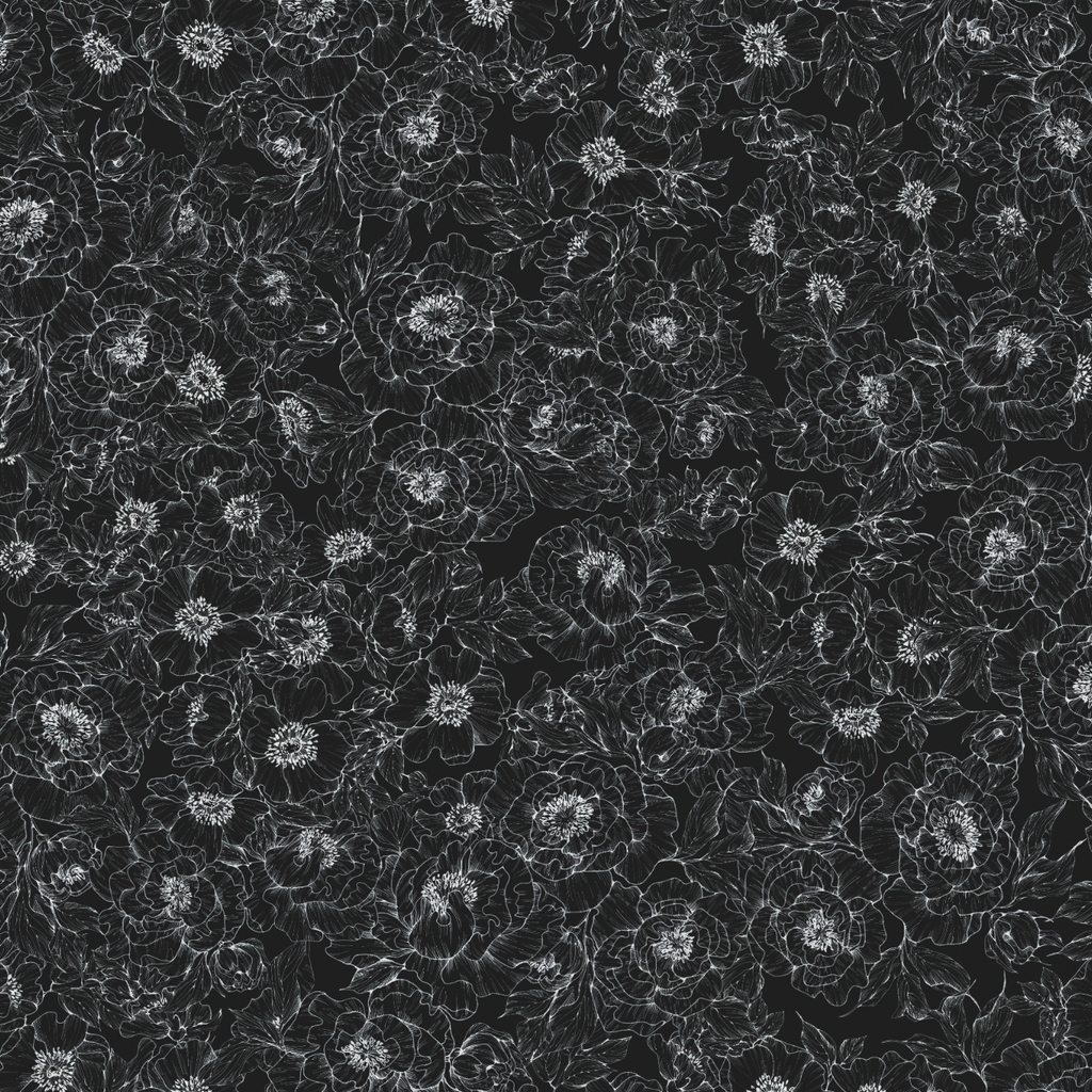 The Dutchess — Black &amp; White Floral Wallpaper