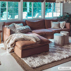 Oat Check Plush Area Rug