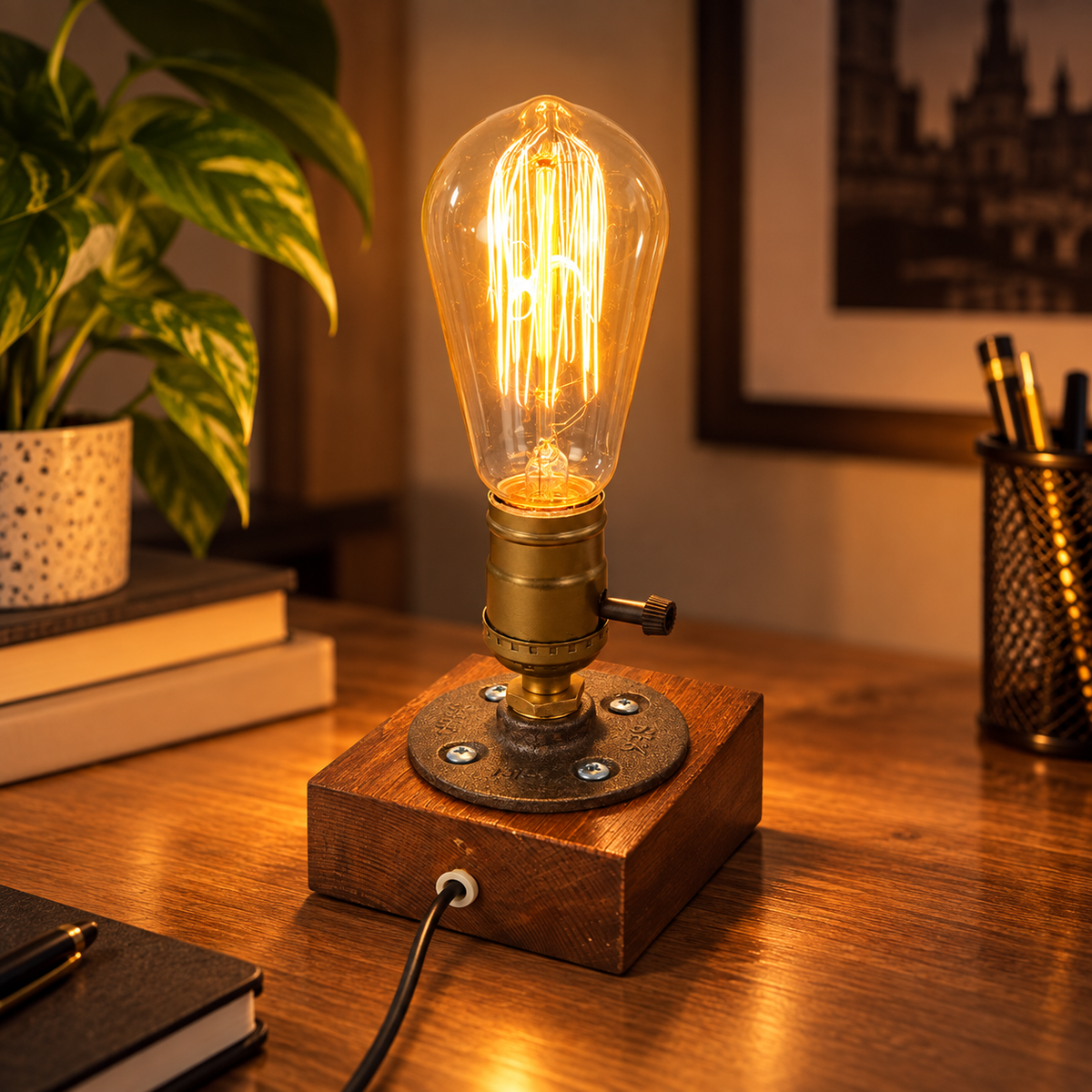 Vintage Edison Table Lamp