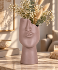 Mood Face Ceramic Vase