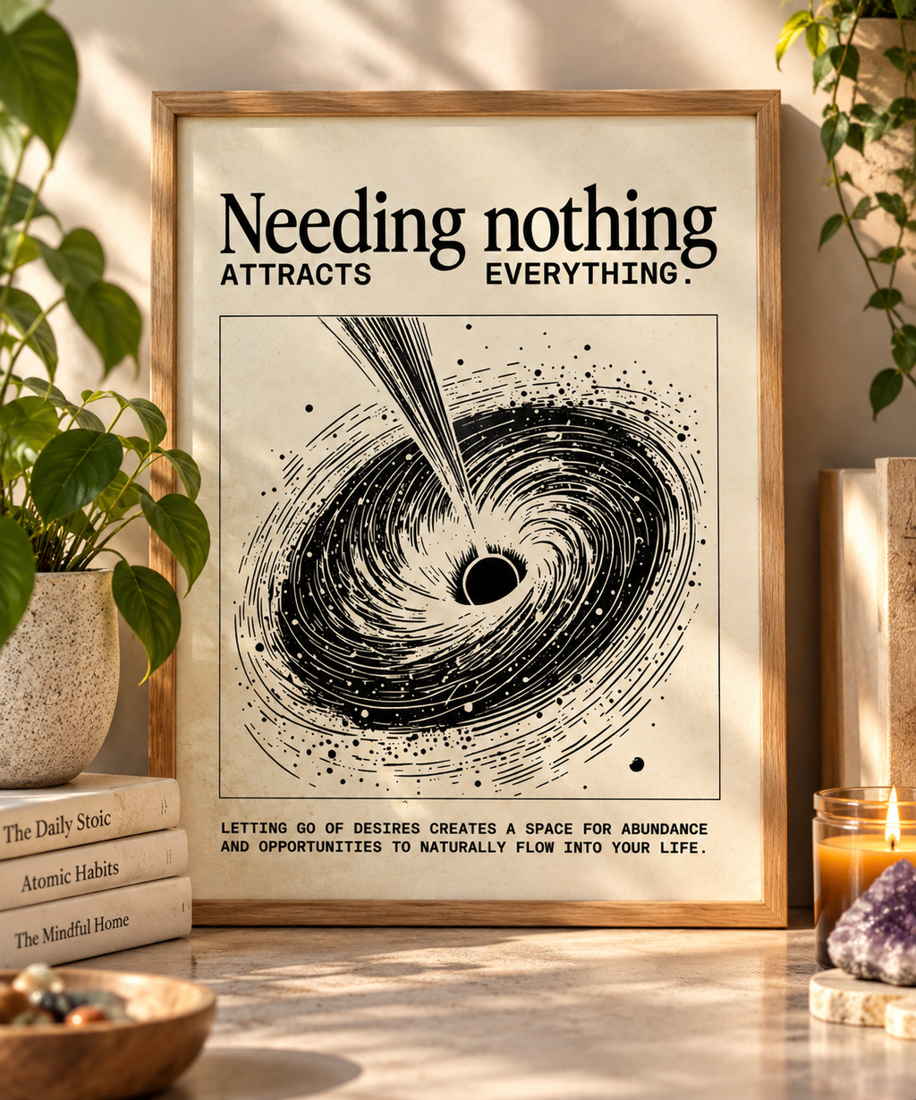 Needing Nothing Attracts Everything — Metal Wall Art