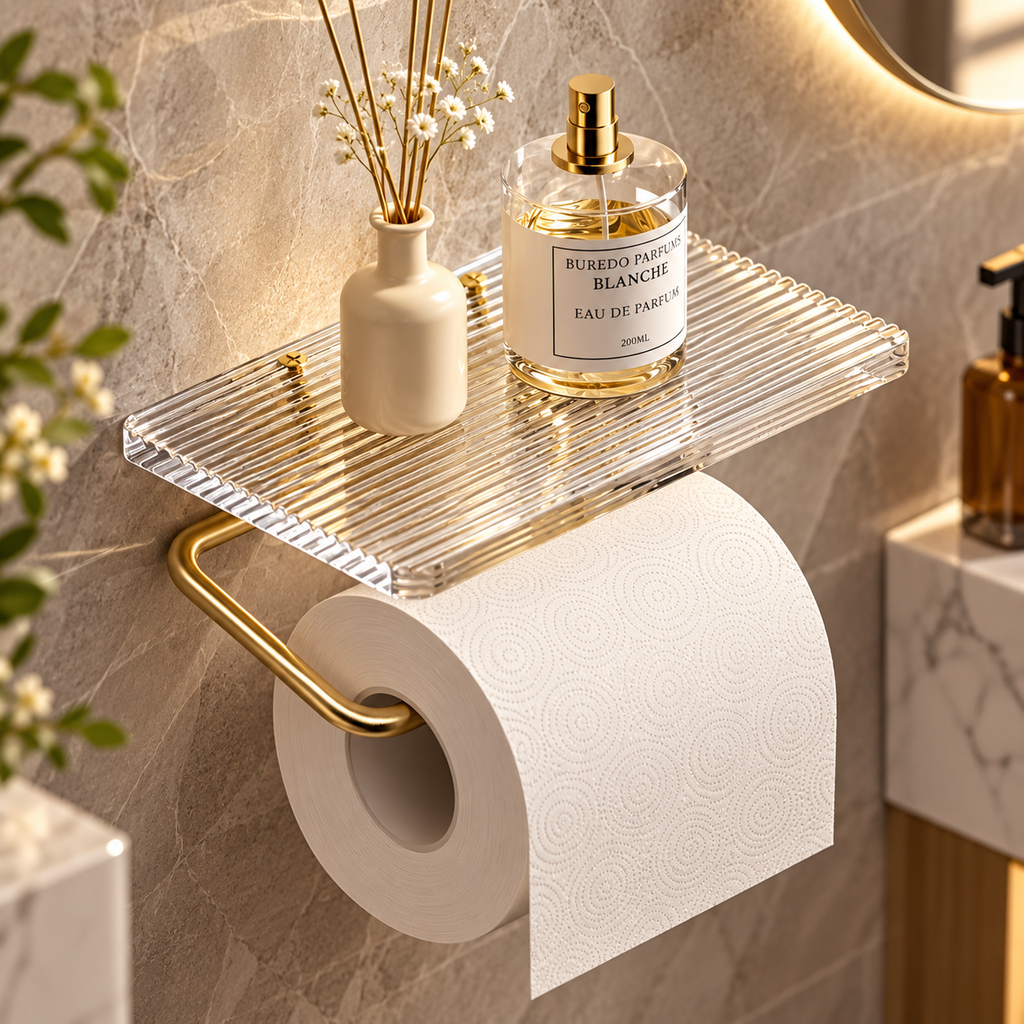 ✨ The Clear Luxe Toilet Paper Shelf