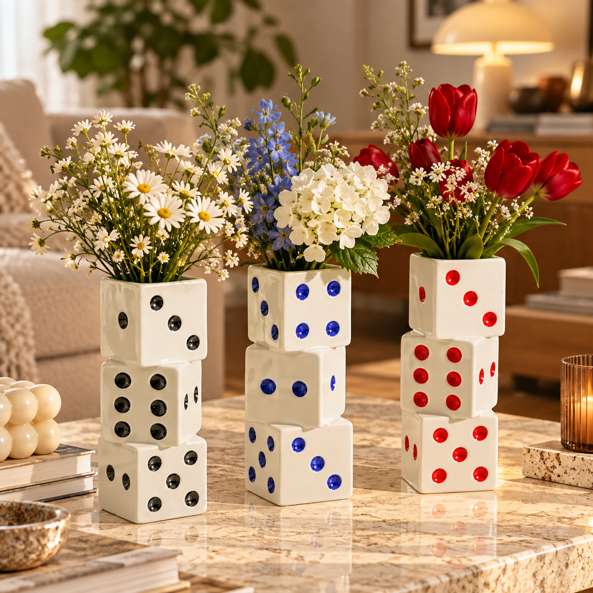The Lucky Roll Ceramic Vase