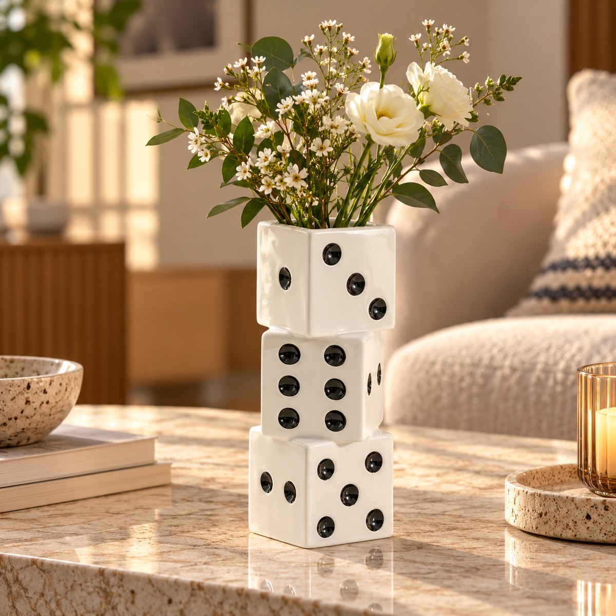 The Lucky Roll Ceramic Vase