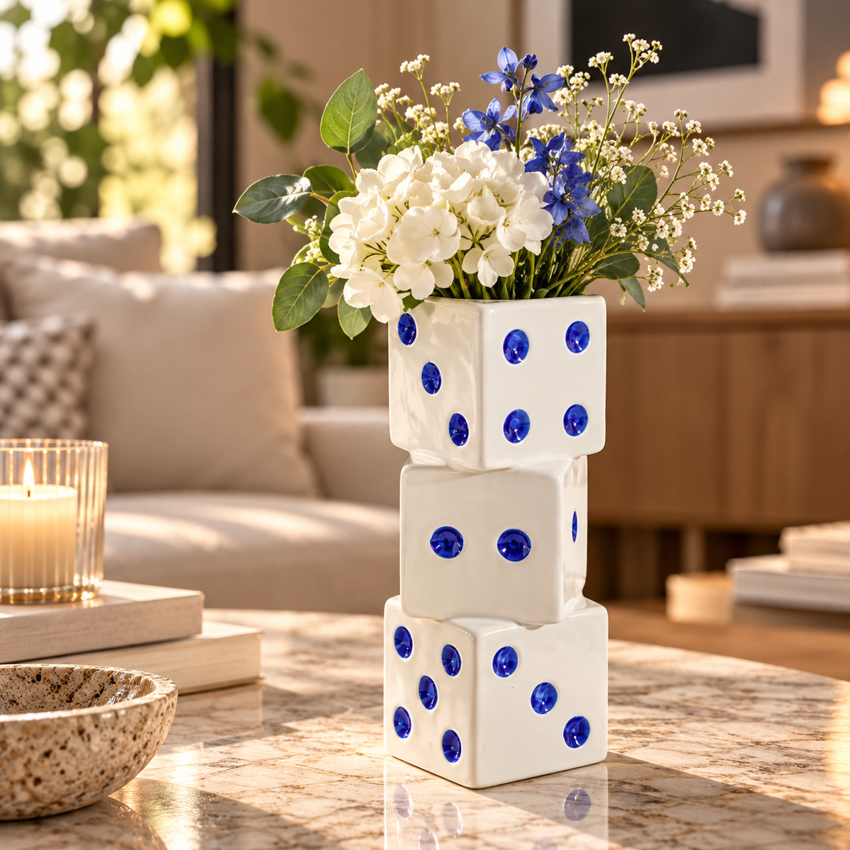 The Lucky Roll Ceramic Vase