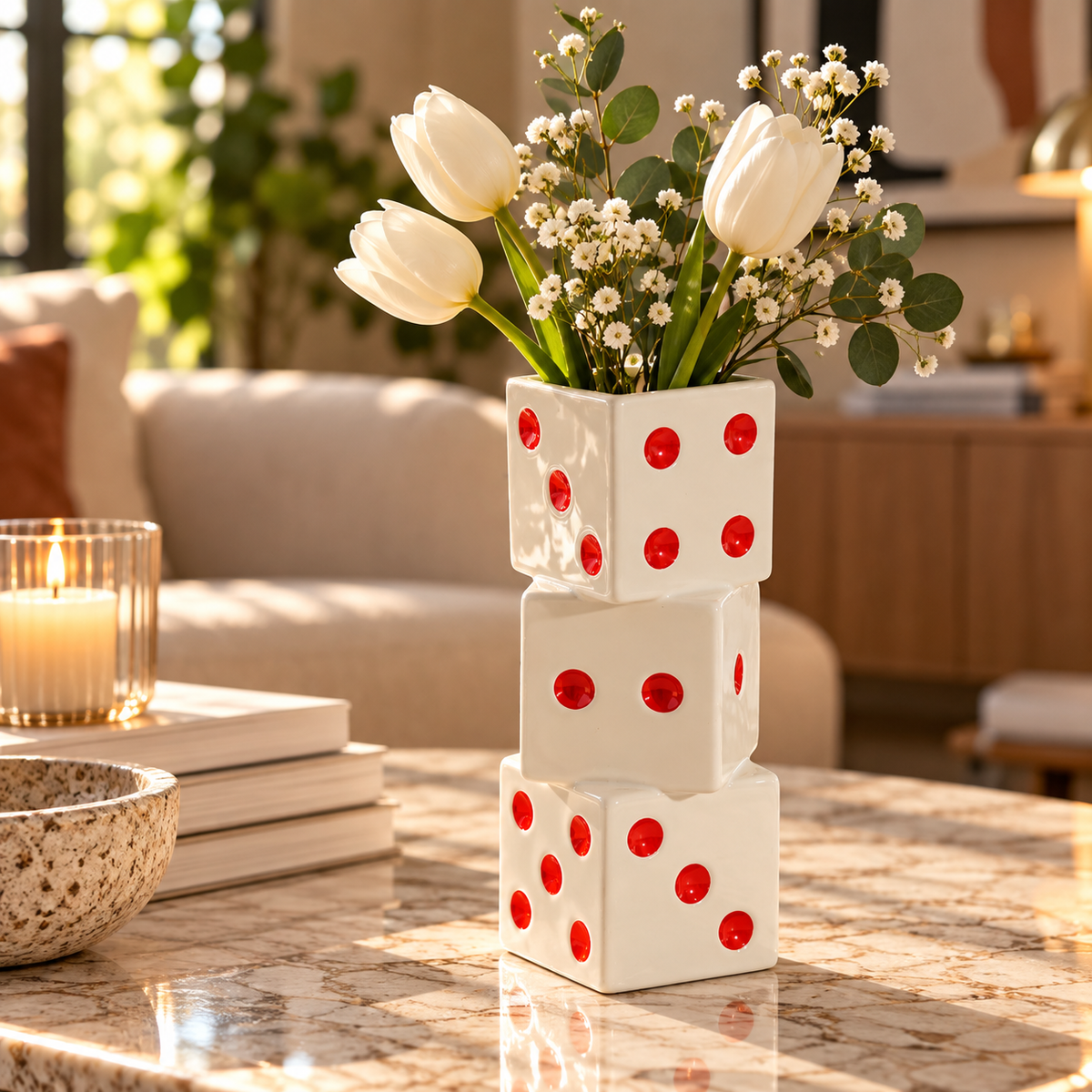 The Lucky Roll Ceramic Vase