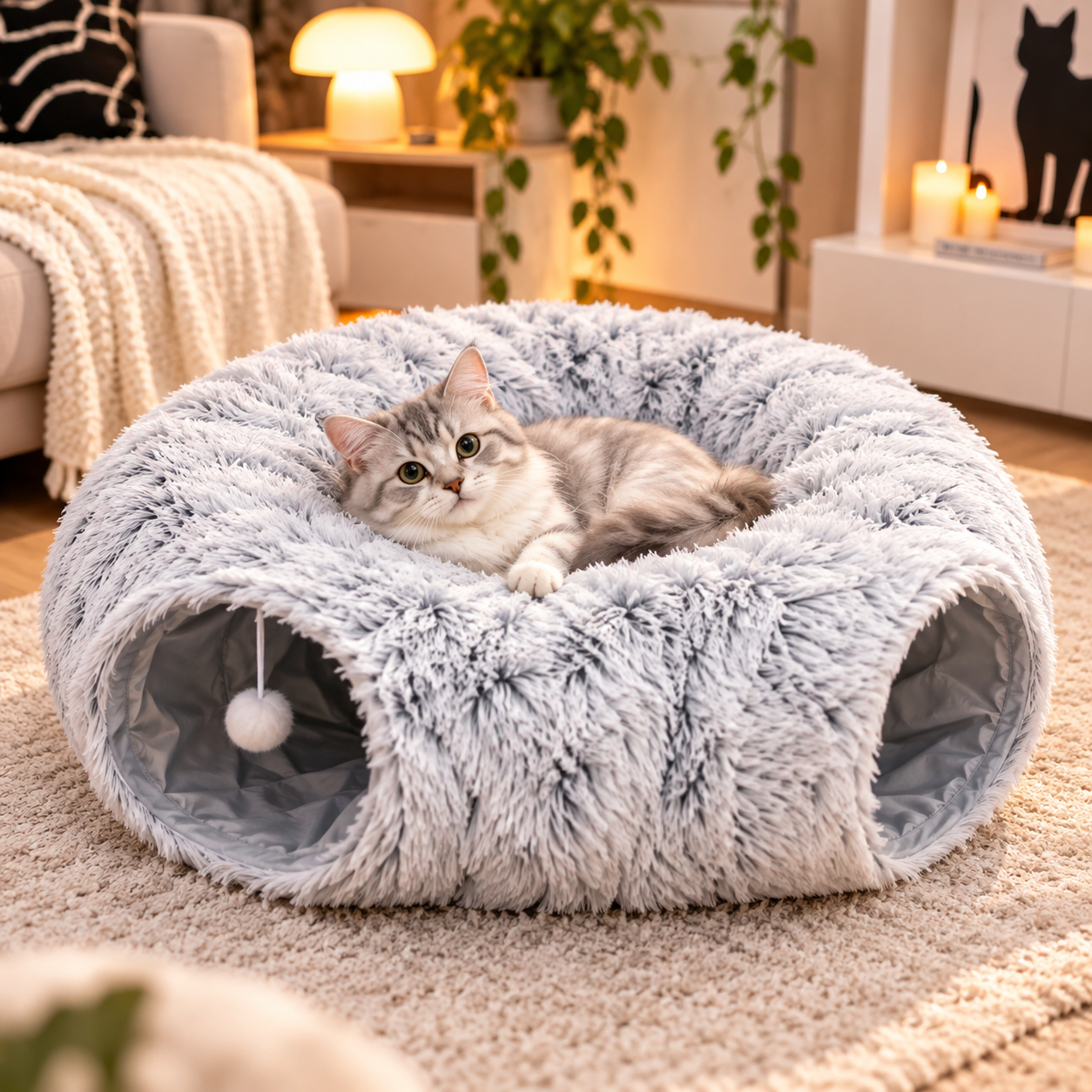 The Cloud Tunnel Cat Bed