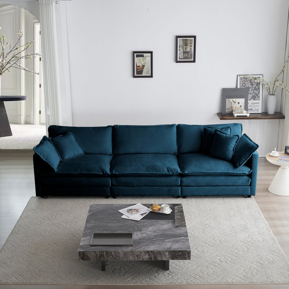 Deep Blue Lounge Sofa
