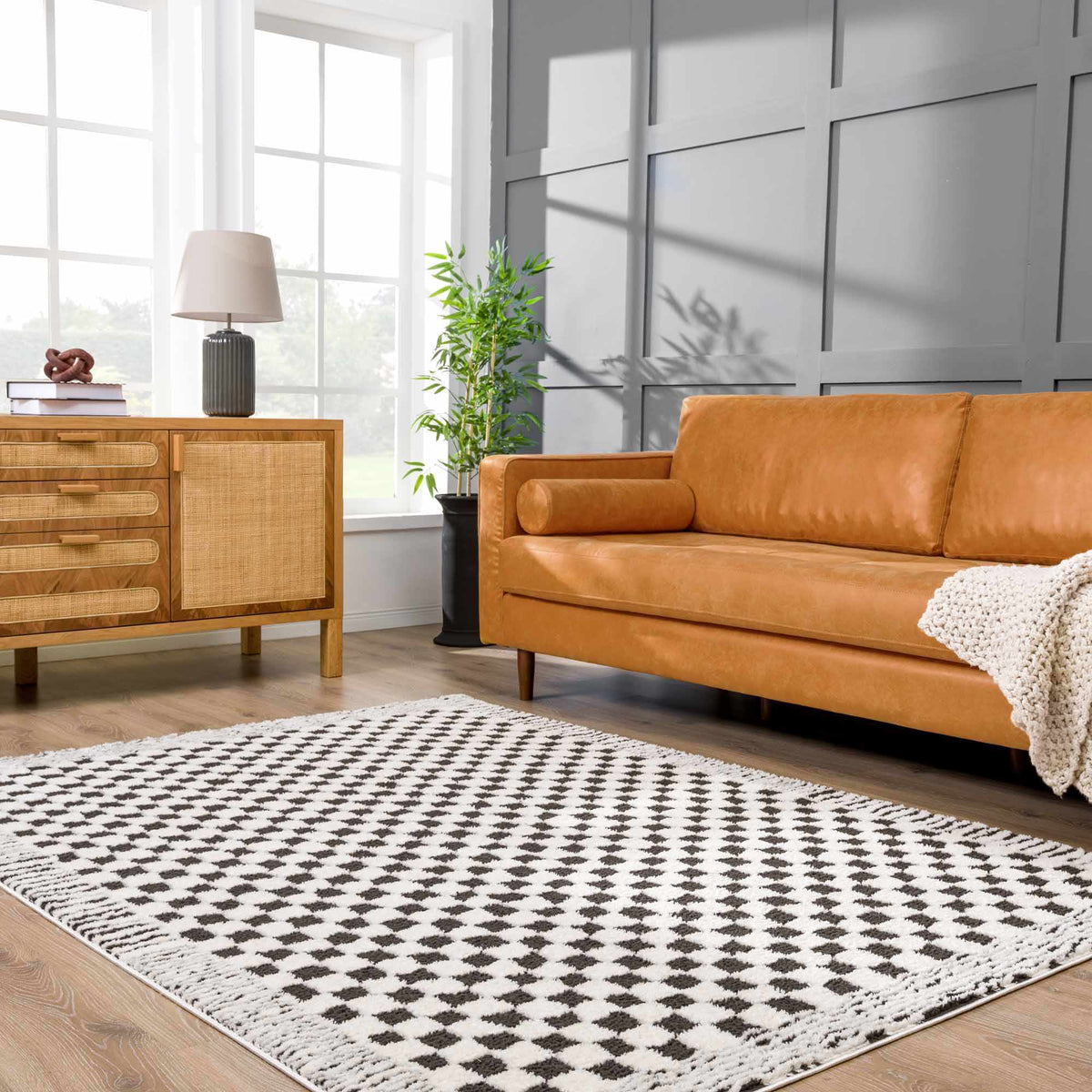 Checkmate Plush Area Rug