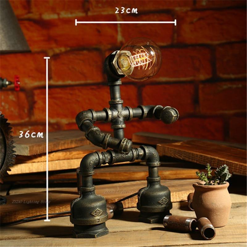 Industrial Pipe Figure Lamp