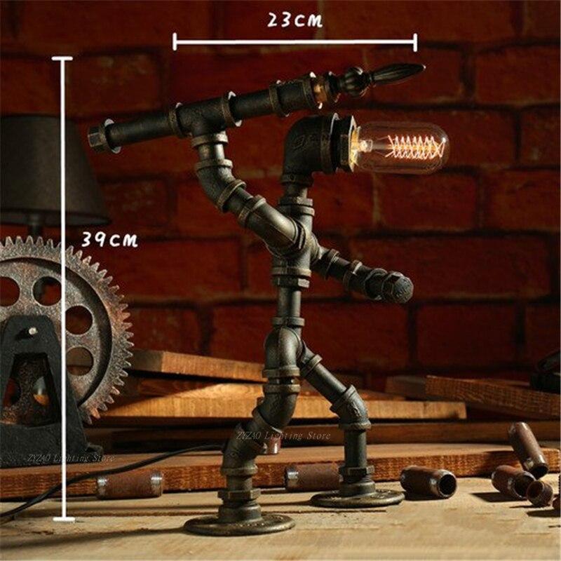 Industrial Pipe Figure Lamp