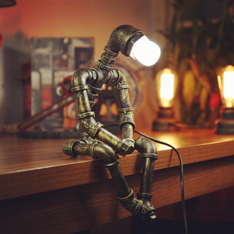 Industrial Pipe Figure Lamp