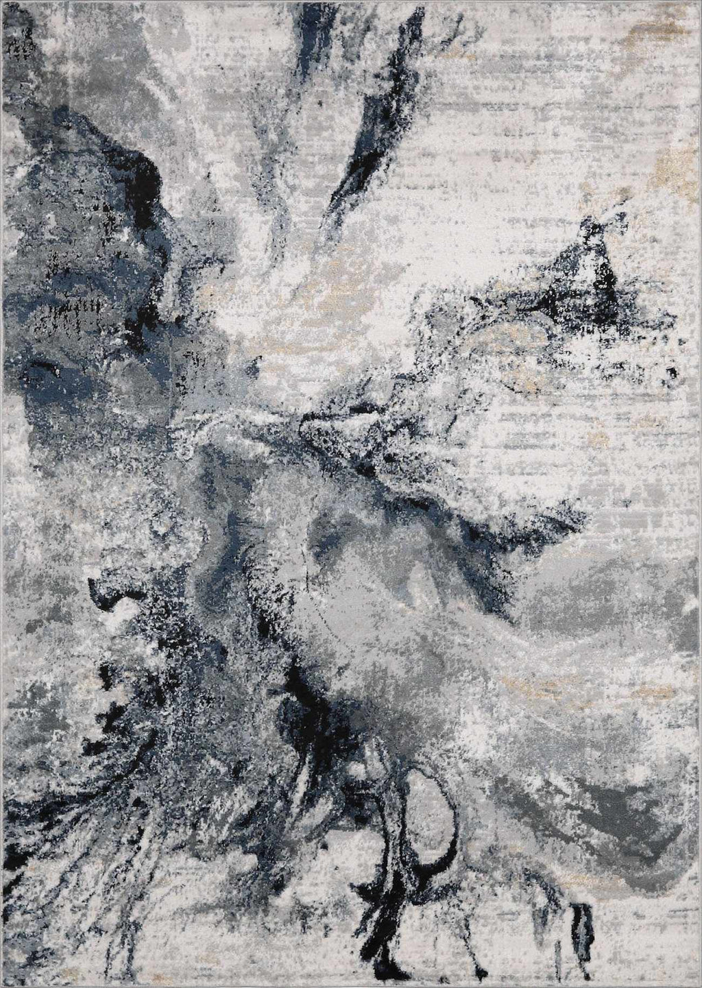 Midnight Drift Abstract Area Rug