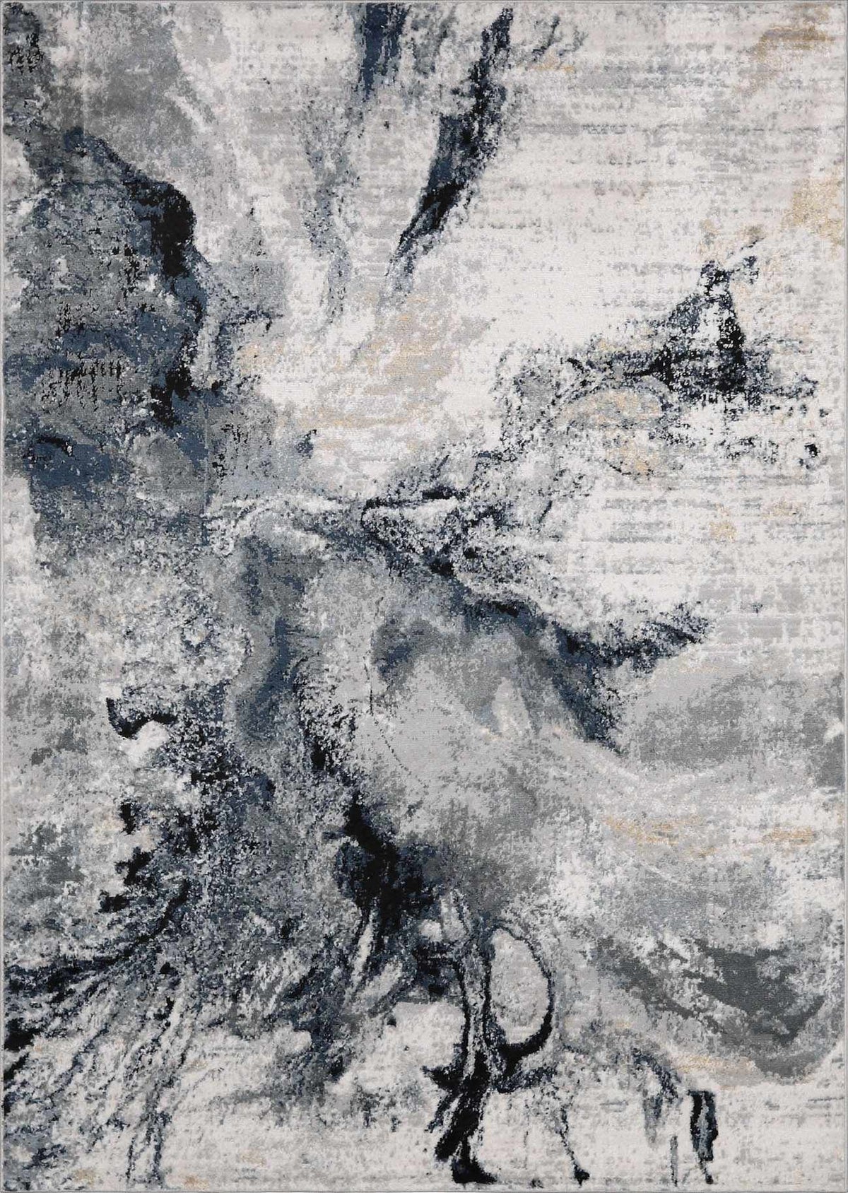Midnight Drift Abstract Area Rug