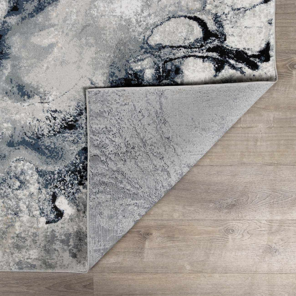 Midnight Drift Abstract Area Rug