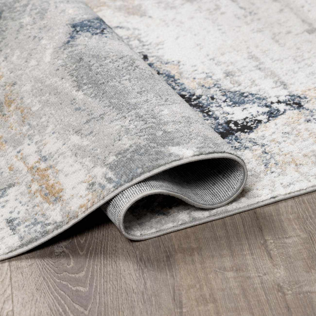 Midnight Drift Abstract Area Rug