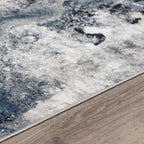 Midnight Drift Abstract Area Rug