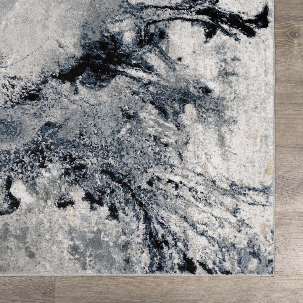 Midnight Drift Abstract Area Rug