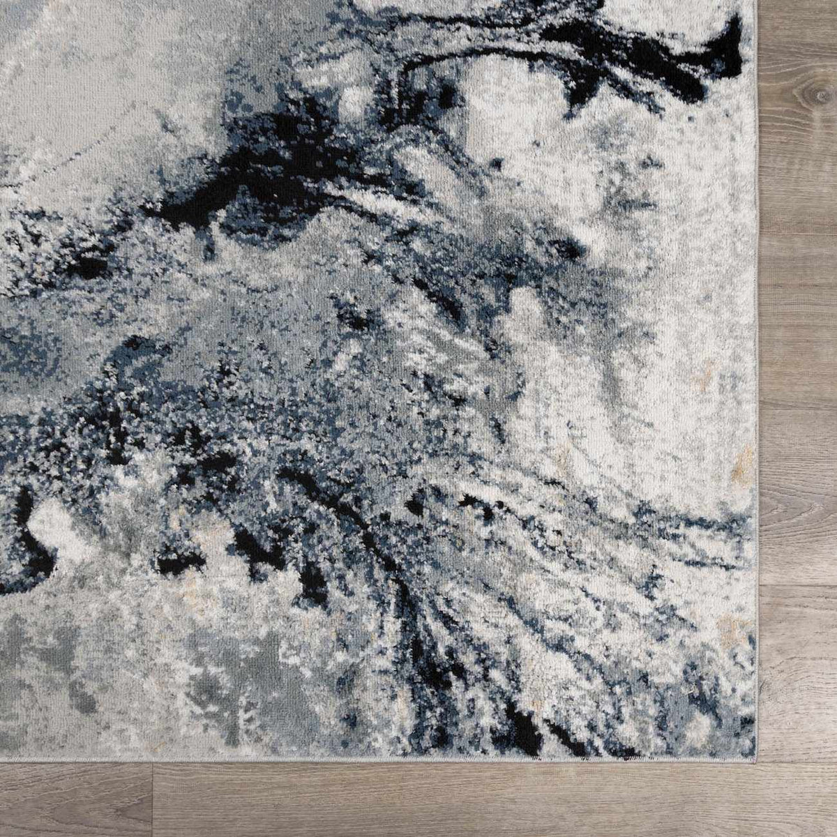 Midnight Drift Abstract Area Rug
