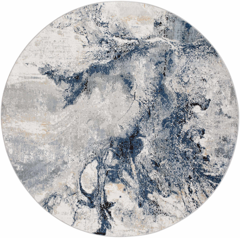 Midnight Drift Abstract Area Rug