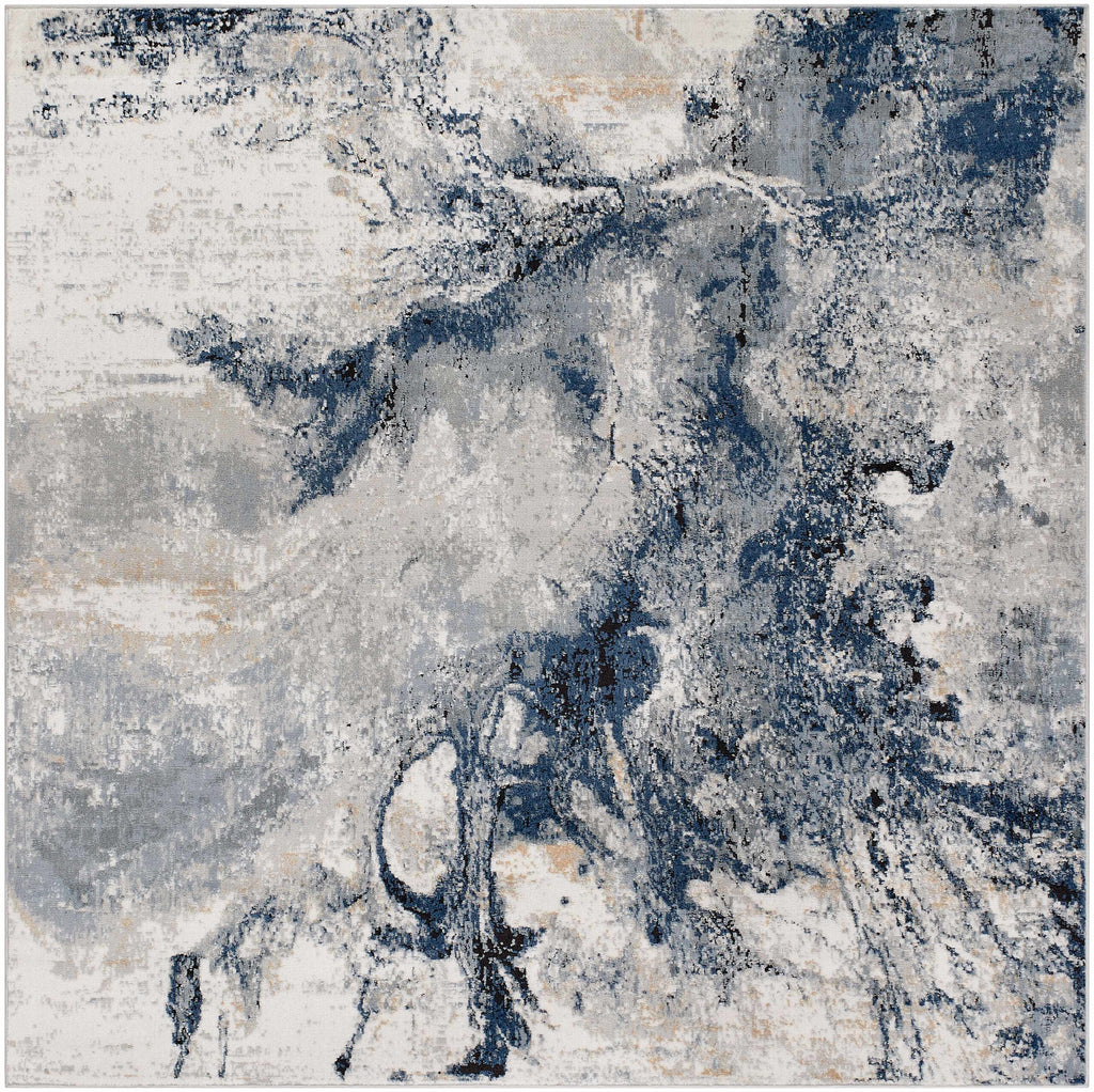 Midnight Drift Abstract Area Rug