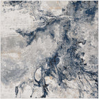 Midnight Drift Abstract Area Rug
