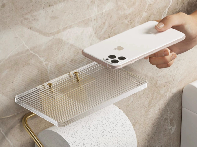 ✨ The Clear Luxe Toilet Paper Shelf