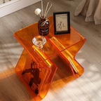 Modern Sculptural Acrylic Side Table