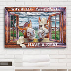 Have A Seat Sweet Cheeks Bathroom Sign