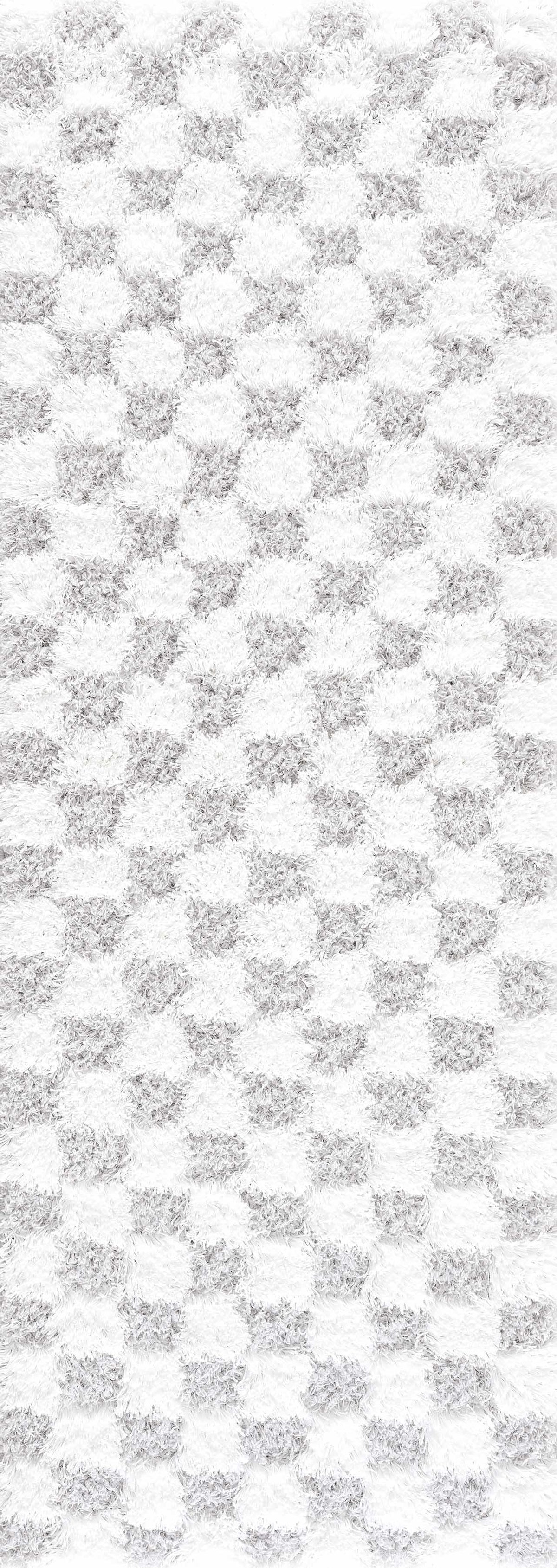 Cloud Check Plush Area Rug