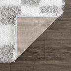 Cloud Check Plush Area Rug