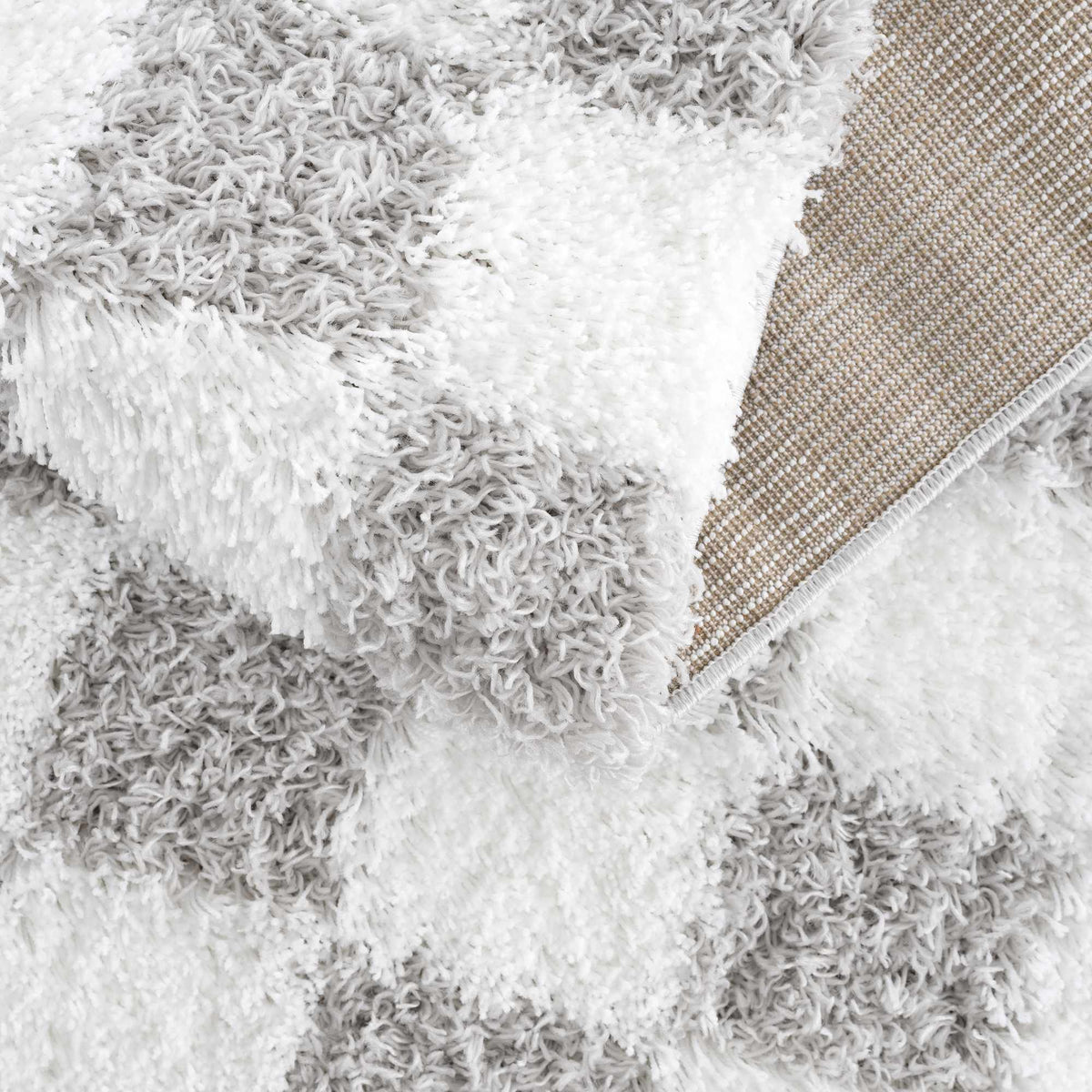 Cloud Check Plush Area Rug