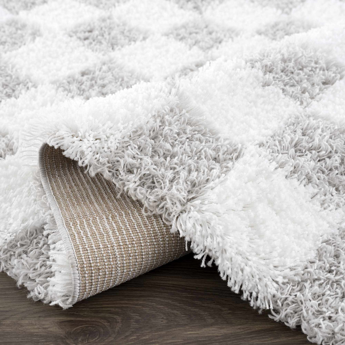 Cloud Check Plush Area Rug