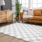 Cloud Check Plush Area Rug