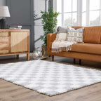 Cloud Check Plush Area Rug