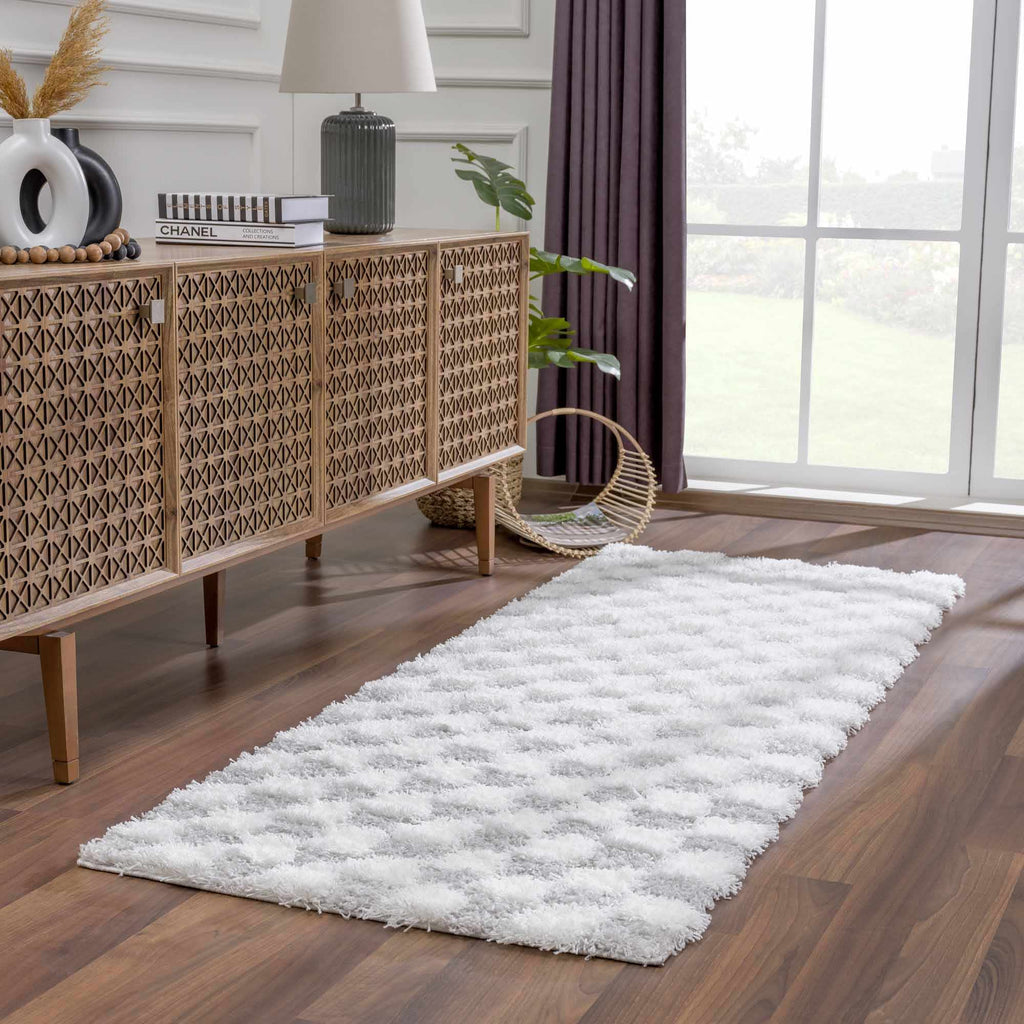 Cloud Check Plush Area Rug