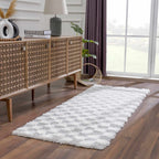 Cloud Check Plush Area Rug
