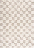 Oat Check Plush Area Rug