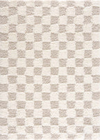 Oat Check Plush Area Rug