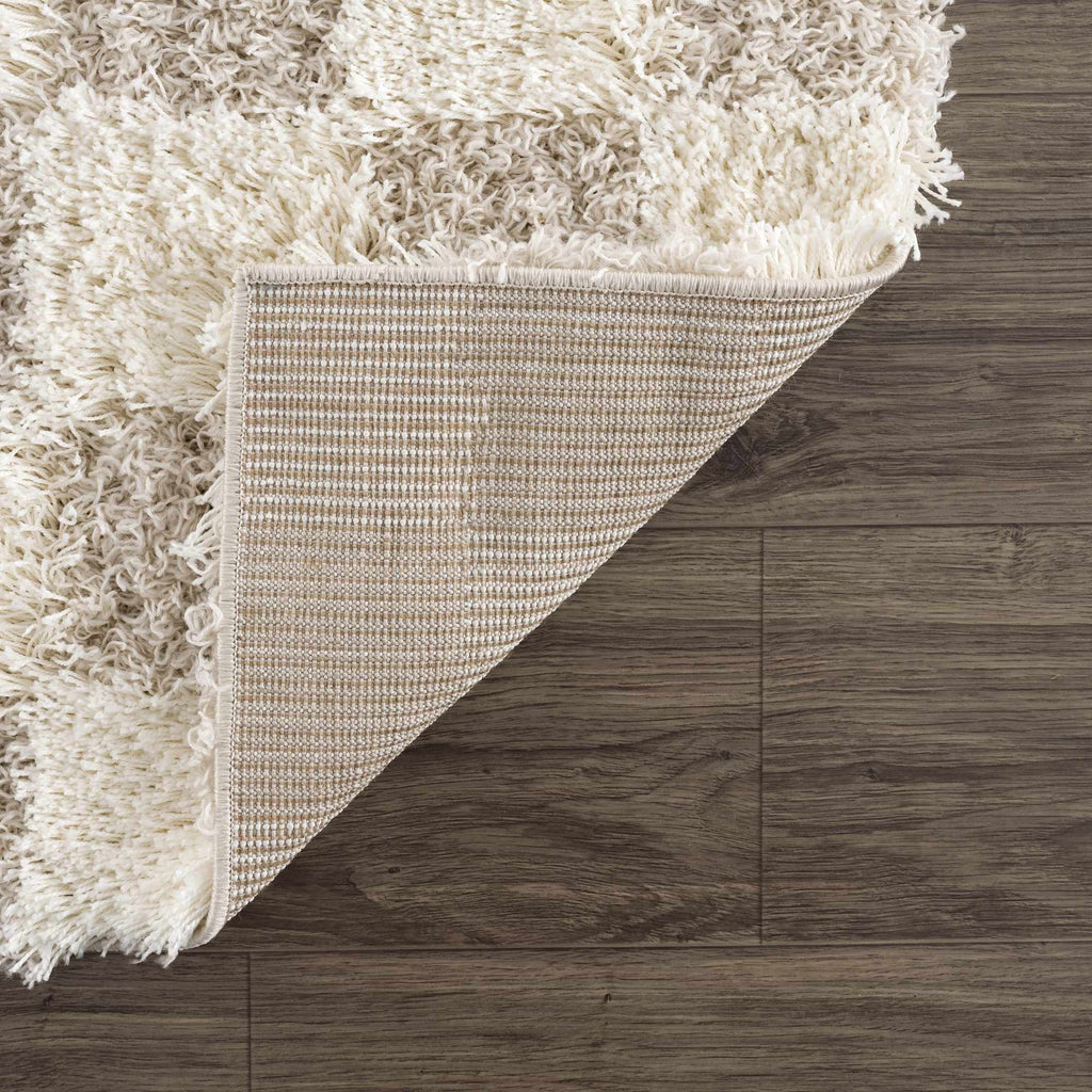 Oat Check Plush Area Rug