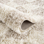 Oat Check Plush Area Rug