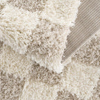 Oat Check Plush Area Rug