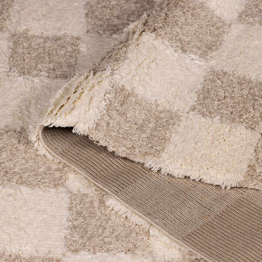 Oat Check Plush Area Rug