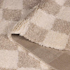 Oat Check Plush Area Rug