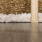 Oat Check Plush Area Rug