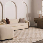 Oat Check Plush Area Rug