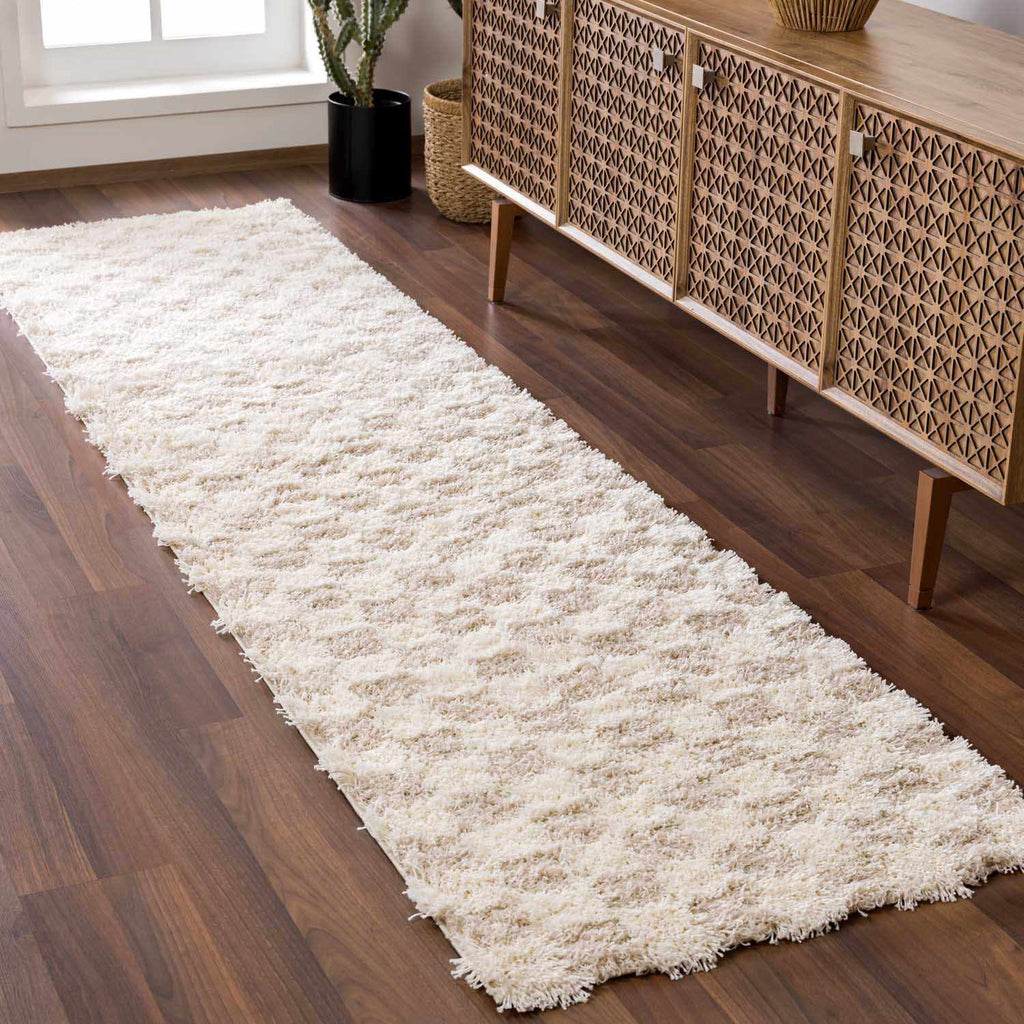 Oat Check Plush Area Rug