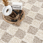 Oat Check Plush Area Rug