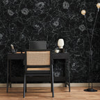 The Dutchess — Black &amp; White Floral Wallpaper