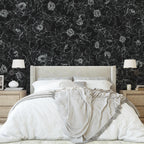 The Dutchess — Black &amp; White Floral Wallpaper